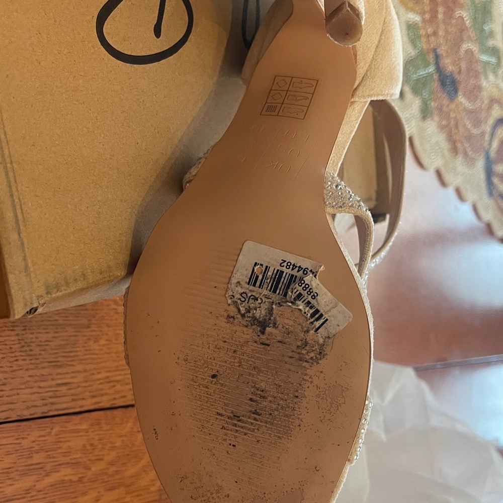 London Rag Rhinestone Heels zip back - Picture 4 of 6